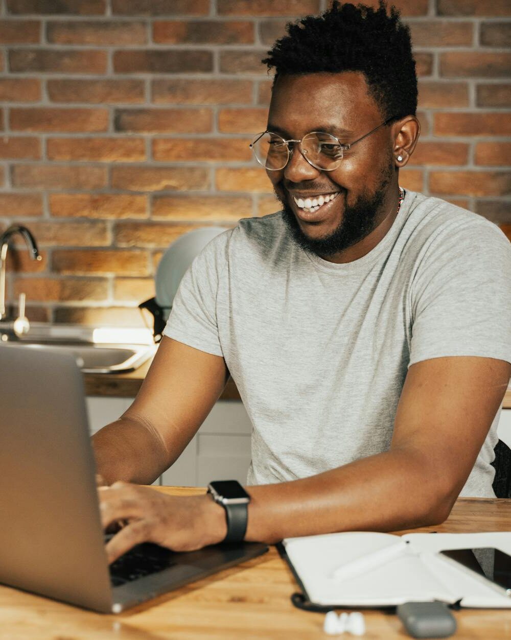 man using a laptop